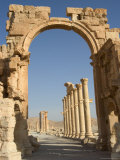 Monumental Arch, Archaelogical Ruins, Palmyra, Unesco World Heritage Site, Syria, Middle East Photographic Print by Christian Kober