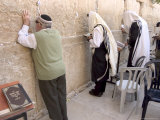 Praying at the Western (Wailing) Wall, Old Walled City, Jerusalem, Israel, Middle East Photographic Print by Christian Kober