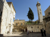 Courtyard of the Church of the Holy Sepulchre, Old Walled City, Jerusalem, Israel Photographic Print by Christian Kober