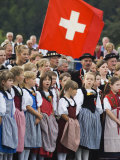 Parade for the Unspunnen Bicentenary, Unspunnen Festival, Jungfrau Region Photographic Print by Christian Kober Parade for the Unspunnen Bicentenary, Unspunnen Festival, Jungfrau Region Photographic Print by Christian Kober