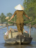 Boat on the Mekong Delta, Cantho, Southern Vietnam, Southeast Asia Photographic Print by Christian Kober
