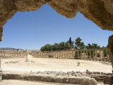 Oval Plaza (Forum), Roman City, Jerash, Jordan, Middle East Photographic Print by Christian Kober