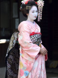 Geisha, Maiko (Trainee Geisha) in Gion, Kyoto City, Honshu, Japan Photographic Print by Christian Kober