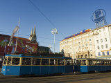 Tram in City Centre Square, Zagreb, Croatia Photographic Print by Christian Kober