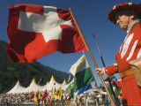 Flag Throwing, Unspunnen Bicentenary Festival, Interlaken, Jungfrau Region, Switzerland Photographic Print by Christian Kober