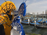 Masked Faces and Costume at the Venice Carnival, Venice, Italy Photographie par Christian Kober