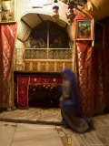 Nun Inside the Church of the Nativity (Birth Place of Jesus Christ), Bethlehem, Israel, Middle East Photographic Print by Christian Kober
