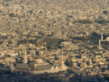 Aerial View of City Including the Umayyad Mosque, Unesco World Heritage Site, Damascus, Syria Photographic Print by Christian Kober