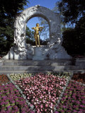 Statue of the Composer Johann Strauss on the Strauss Memorial, Vienna Photographic Print by Richard Nebesky