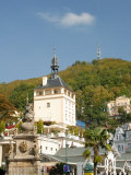 Baroque Plague Column and 19th Century Spa Buildings in Spa Town of Karlovy Vary, West Bohemia Photographie par Richard Nebesky