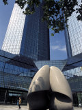 Modern Statue in the Square Between Skyscrapers, Frankfurt-Am-Main, Germany Photographic Print by Richard Nebesky
