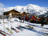 Mountain Restaurant Above Village of Solden in Tirol Alps, Tirol, Austria Photographie par Richard Nebesky