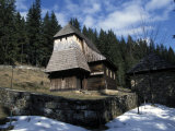 Exterior of Wooden Ruthenian Orthodox Church in Village of Zuberec, Zilina Region, Slovakia Photographie par Richard Nebesky