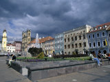 Buildings Around the Town Square, Namestie Snp Square, Banska Bystrica, Slovakia Photographie par Richard Nebesky