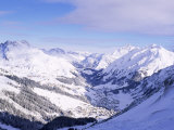 Snow-Covered Valley and Ski Resort Town of Lech, Austrian Alps, Lech, Arlberg, Austria Photographic Print by Richard Nebesky