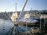 Bigo (Crane) by Renzo Piano, Old Port (Porto Antico), Genoa (Genova), Liguria, Italy Photographic Print by Oliviero Olivieri