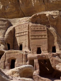 Nabatean Tombs, Petra, Unesco World Heritage Site, Jordan, Middle East Photographic Print by Sergio Pitamitz