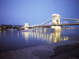 Chain Bridge Over the Danube River, Budapest, Hungary Photographic Print by Oliviero Olivieri