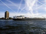 Cargo Boat on the River Ij, Amsterdam, the Netherlands (Holland) Photographic Print by Richard Nebesky