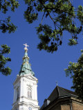 Low Angle View of the Exterior of the Church Tower of Piaristenkirche, Josefstadt, Vienna, Austria Photographic Print by Richard Nebesky