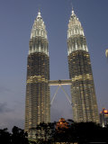 Petronas Twin Towers, One of Tallest Buildings in World, at Twilight, Kuala Lumpur, Malaysia Photographic Print by Richard Nebesky
