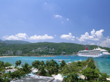 Cruise Ship Docked at Ocho Rios Bay, Ocho Rios, Jamaica, West Indies, Central America Photographic Print by Sergio Pitamitz