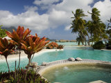 Pearl Beach Resort, Bora-Bora, Leeward Group, Society Islands, French Polynesia Photographic Print by Sergio Pitamitz