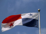 Panamanian Flag, Panama, Central America Photographic Print by Sergio Pitamitz