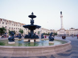 Rossio Square, Praca Dom Pedro Iv, Lisbon, Portugal Photographie par Yadid Levy