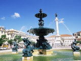 Rossio Square, Praca Dom Pedro Iv, Lisbon, Portugal Photographie par Yadid Levy