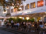 People Sitting at an Outdoors Cafe, Stuttgart, Baden Wurttemberg, Germany Photographic Print by Yadid Levy
