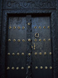 Traditional Carved Wooden Door in Stone Town, Zanzibar, Tanzania, East Africa, Africa Photographic Print by Yadid Levy