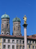 Frauenkirche Towers and Mariensaule (St. Mary's Column), Munich, Bavaria, Germany Photographic Print by Yadid Levy