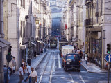 Traffic in the Baixa Area, Lisbon, Portugal Photographic Print by Yadid Levy