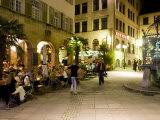 People Sitting at Outdoor Cafes and Restaurants, Stuttgart, Germany Photographic Print by Yadid Levy