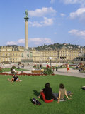 Schlossplatz, King Wilhelm Jubilee Column, Neues Schloss, Stuttgart, Baden Wurttemberg, Germany Photographic Print by Yadid Levy