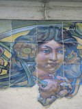 Typical Azulejos (Painted Tiles), Lisbon, Portugal Photographic Print by Yadid Levy