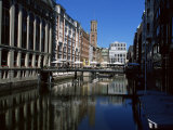 Canal in the Altstadt (Old Town), Hamburg, Germany Photographic Print by Yadid Levy