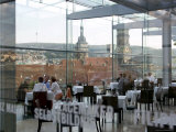 People Sitting in the Restaurant at the Kunstmuseum's Cafe, Stuttgart, Baden Wurttemberg, Germany Photographic Print by Yadid Levy