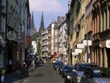 Breite Strasse with Mix of Stores from Funky to Elegant, Cologne, North Rhine Westphalia, Germany Photographic Print by Yadid Levy