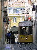 Funicular at Elevador Da Bica, Lisbon, Portugal Photographic Print by Yadid Levy