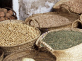 Grains at the Market, Stone Town, Zanzibar, Tanzania, East Africa, Africa Photographic Print by Yadid Levy