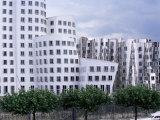 The Neuer Zollhof Building by Frank Gehry at the Medienhafen, Dusseldorf, North Rhine Westphalia Photographic Print by Yadid Levy