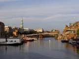 Canal in the Speicherstadt, the Historical Warehouse City of Hamburg, Hamburg, Germany Photographic Print by Yadid Levy
