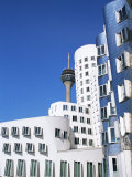 The Neuer Zollhof Building by Frank Gehry at the Medienhafen, Dusseldorf, North Rhine Westphalia Photographic Print by Yadid Levy