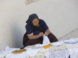 Old Woman Crocheting, Hvar, Croatia Photographic Print by Joern Simensen