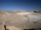 Wind Sculpted Rock Formations and Salt Deposits of the Valley of the Moon, Chile Photographic Print by Robert Francis