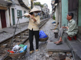 Daily Life by the Railway Tracks in Central Hanoi, Vietnam, Indochina, Southeast Asia Photographic Print by Andrew Mcconnell Daily Life by the Railway Tracks in Central Hanoi, Vietnam, Indochina, Southeast Asia Photographic Print by Andrew Mcconnell