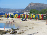 Colourfully Painted Victorian Bathing Huts in False Bay, Cape Town, South Africa, Africa Photographie par Yadid Levy
