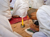A Buddhist Nun Prays During a Ceremony Amongst the Temples of Angkor, Cambodia, Indochina Photographic Print by Andrew Mcconnell